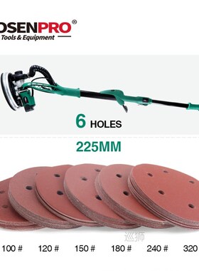 Sandpaper 180/215/225mm holes Sanding paper grits 180mm Elec