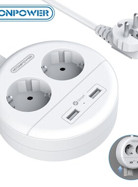 NTONPOWER Travel USB Power Strip Wall Mounted Network Filte