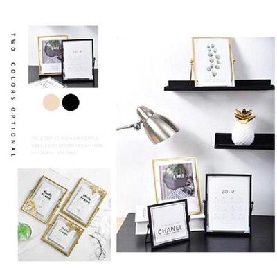 Vertical Glass Frame Floating Picture Frame Simple Metal