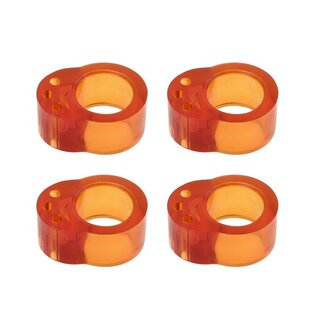 4pcs Door Stopper Red Transparent Silica Gel Door Handle Buf