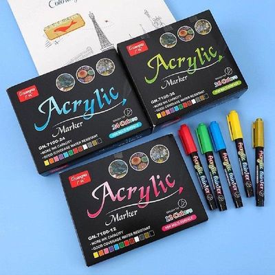 36 Colors Acrylic Marker Pen Acrylic Paint Brush Markers