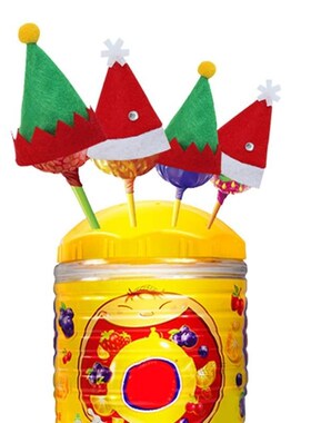 48pc  Mini Santa Claus Hat Lollipop Top Topper Cover Merry C