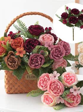 Delicate Realistic Everlasting Artificial Faux Peony for