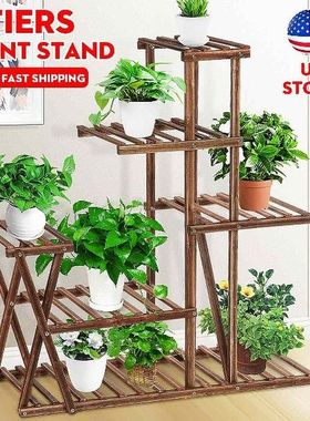 5-Layer Wooden Plant Shelves Rack Display Shelf Home Indoor