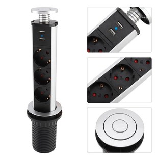 Modern Pop Up Socket Electrical Tensile Power Outlet Plug W