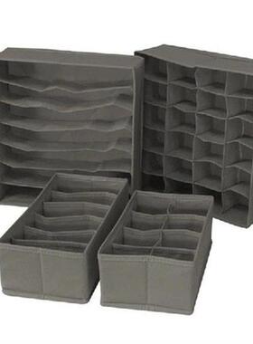4 Pcs Underwear Storage Box Cloth Art Coverless Storage Box