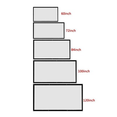 Projector Screen Canvas 3D Wall Mounted Projection LED Scree