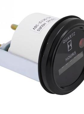 DC 12-36V Accurate Round Quartz Hour Meter Timer Gauge Teste