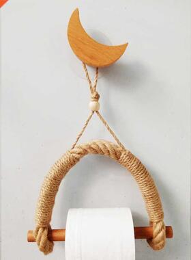 Childlike Roll Paper Holder Towel Hanging Rope Rack Wall Mou