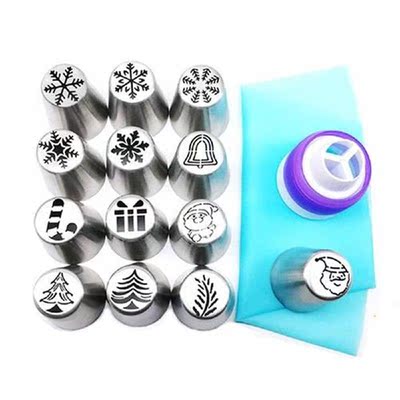 15PCS Christmas Cake Frosting Decorating Durable Creative