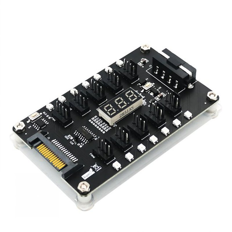 12V 3/4 Pin PC Cooling Cooler Fan Regulator Splitter Compute