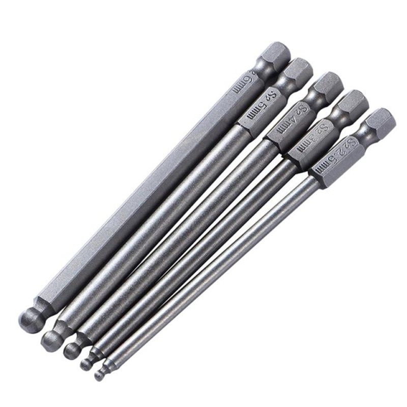 5Pcs 100Mm Hex Wrench Set Hexagonal Bits For Electrician Bal