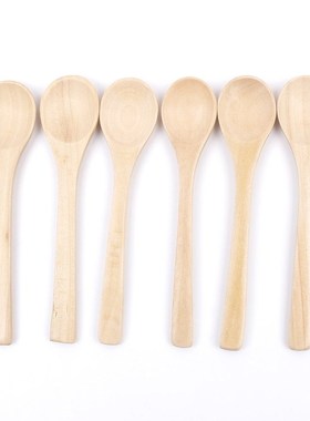 New 6PCS/Lot Mini Wooden Spoon Kitchen Cooking Teaspoon Cond