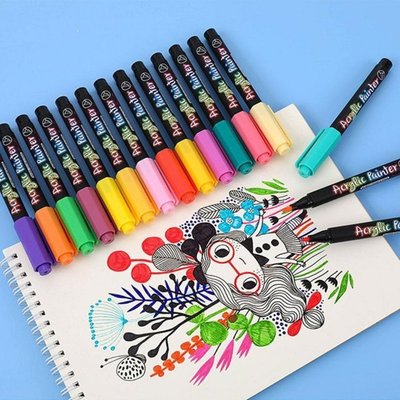 36 Colors Acrylic Marker Pen Acrylic Paint Brush Markers Pen