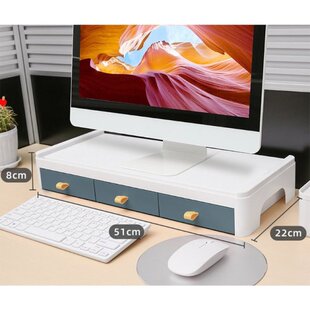 Computer Monitor Riser Laptop PC Stand Desktop Table Storage