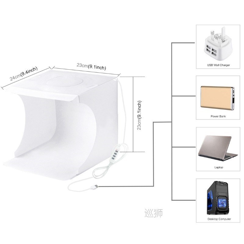 PULUZ 8.7 inch Portable Lightbox Photo Studio Box Tabletop S