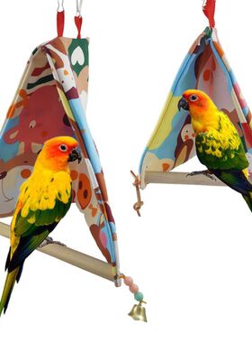 Warm Bird Hut House Bed Stand Perch for Parrot Cockatiel