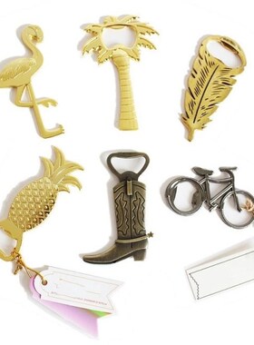 1Pc New Creative Glod Bottle Beer Opener Flamingo Pineapple