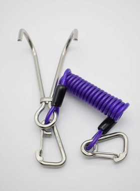 Stainless steel double flow hook spring safety wire rope fo
