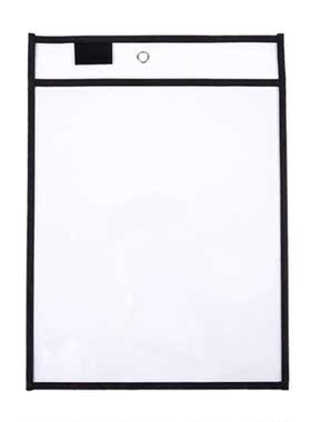 30 Pack Dry Erase Pockets PVC Transparent Sewn Dry Erase Fil