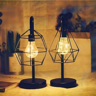 Iron Table Lamp Battery Powered Bedside LED Night Light Livi