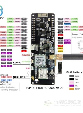 For TTGO Meshtastic T-Beam V1.1 ESP32 433/868/915/923Mhz WiF