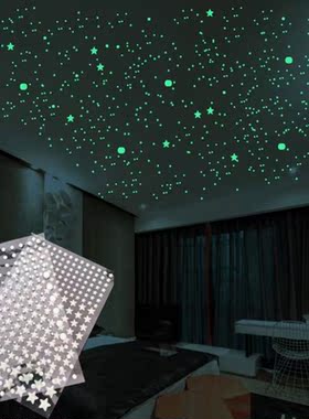 Stereo Luminous Sticker Luminous Dot Luminous Pentagonal Sta