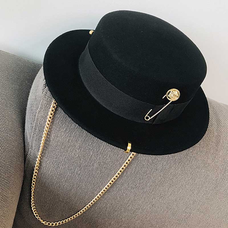Fibonacci 2020 Fedora Hat Retro Wool Felt Hat Women European
