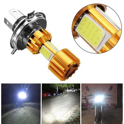 18W LED 3 COB 2000LM 6000K Hi/Lo Beam Light White Light Moto