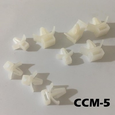 *120pcs CCM-5 White Nylon Plastic 5.2-6.3mm Hole Dia (5.8mm