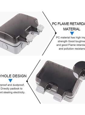 IP66 Weatherproof Waterproof Outdoor Wall Double Power Socke