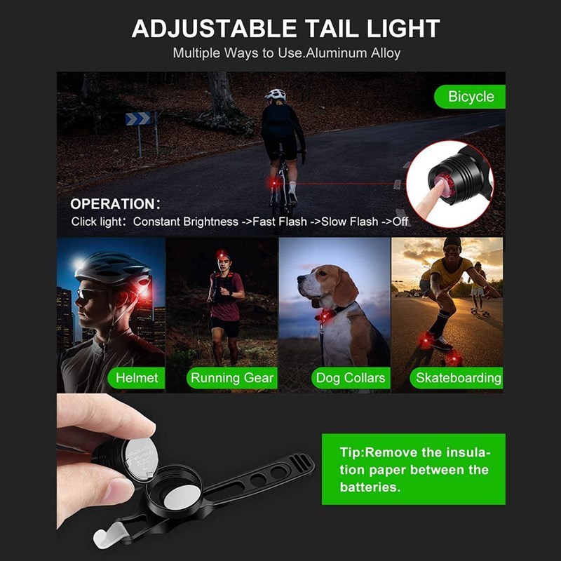 Bike Light Set with Speedometer USB Rechargeable Headlight S