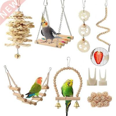 Bird Parrot Toys Swing Hanging Bird Cage Accessories Toy Per