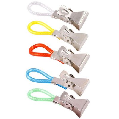 5Pcs Clothes Pegs Stainless Steel Clothespins Colorful Laund