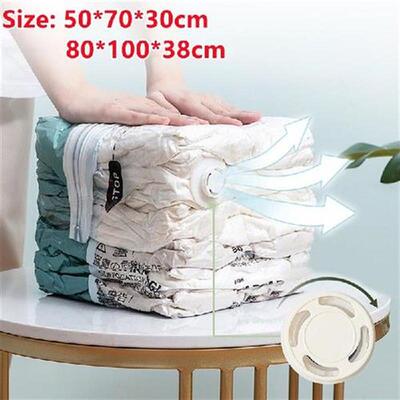 Reusable Vacuum Bag for Clothes Storing Large Plastic