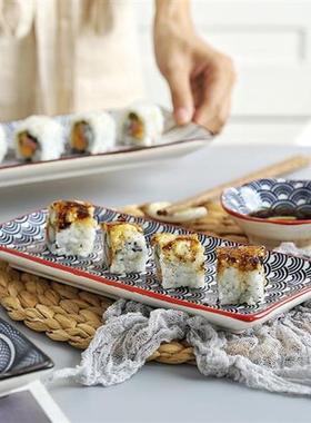 Ceramic Sushi Serving Tray Sets 2, 8 Pieces Japanese Style