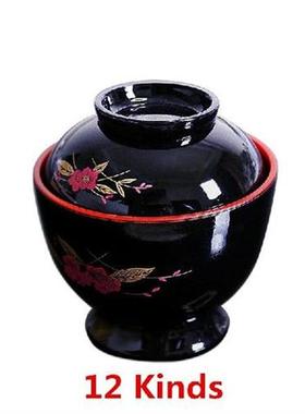 Japanese style miso soup cover bowl commercial plastic