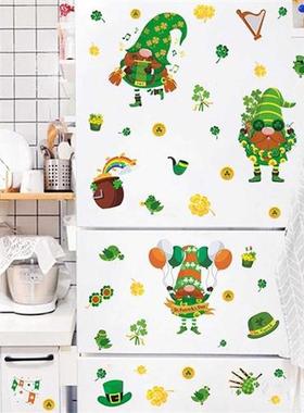 Patricks Day Wall Stickers Gnome Tomte Window Cling