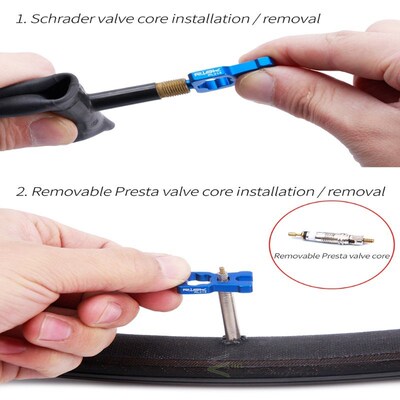 RISK 4 IN 1 Bike Valve Core Tool Multifunction Wrench Presta