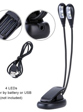 Brightness Dual Flexible Double Flex Goosenecks 4 LEDs Book