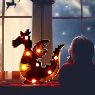 Battery Powered LED Night Lamp Dinosaur Shape Child Kids