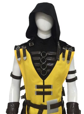 Game Mortal Scorpion Hanzo Hasashi Cosplay Costume For Adul