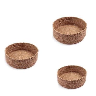 1Set/3Pcs Weaving Snack Storage Box Handmade Storage