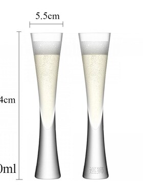 2 Pcs Champagne Glasses Glitter Flutes Clear Cups Bubble Win