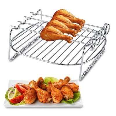 7 Inch Air Fryer Rack Set Versatile Grilling Rack Double