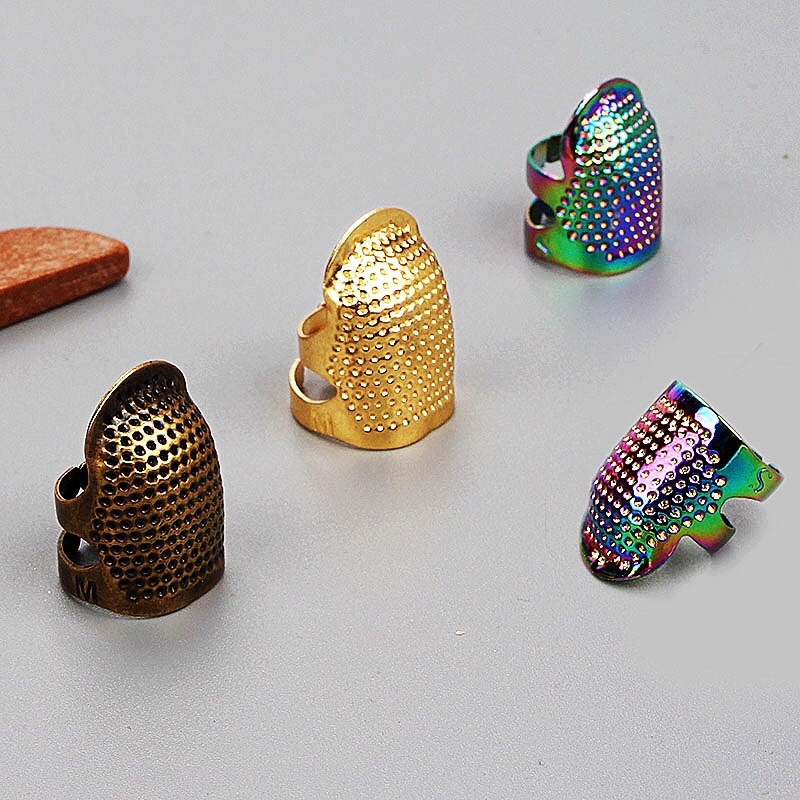 顶针指套家用手缝十字绣顶针器加厚可调节真铜护指顶针箍缝纫工具