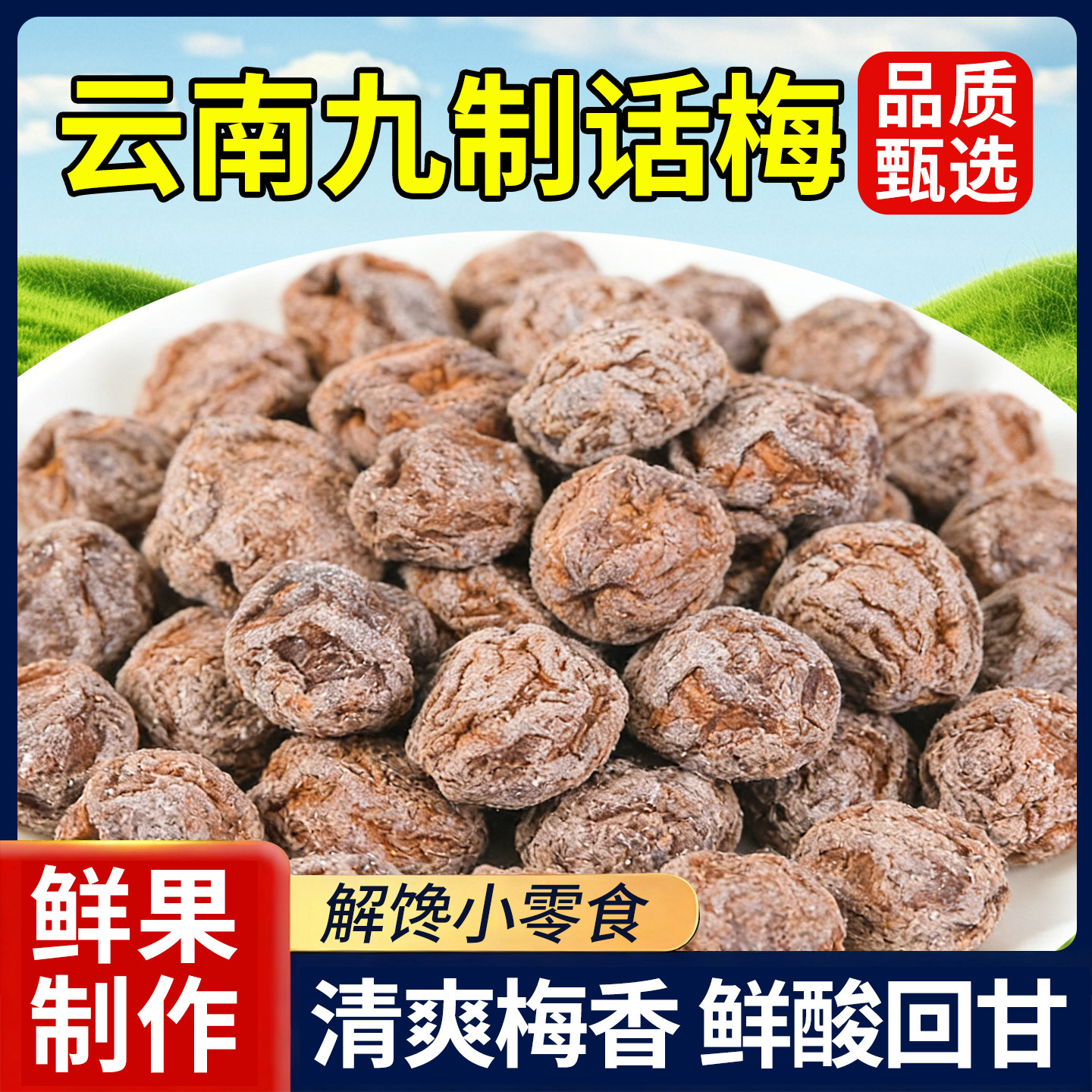 九制话梅云南特产正宗咸酸梅干泡水酸甜梅子蜜饯果脯休闲零食小吃