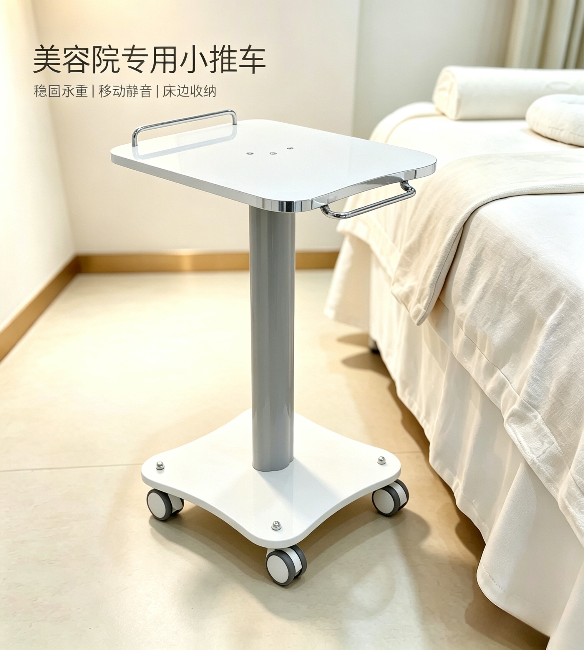 小气泡推车美容车小推车移动架子工具车底座美容院用美容仪器推车