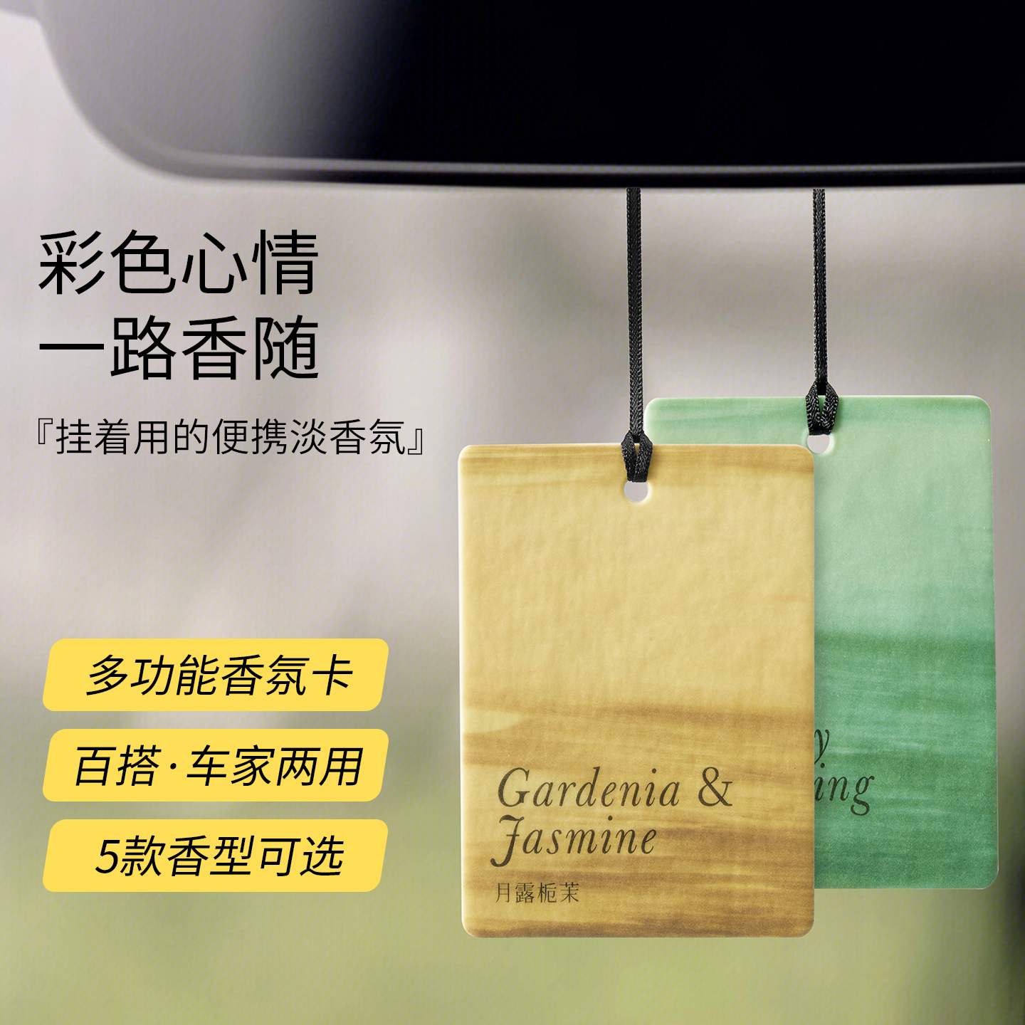 3片装！车载去异味香片