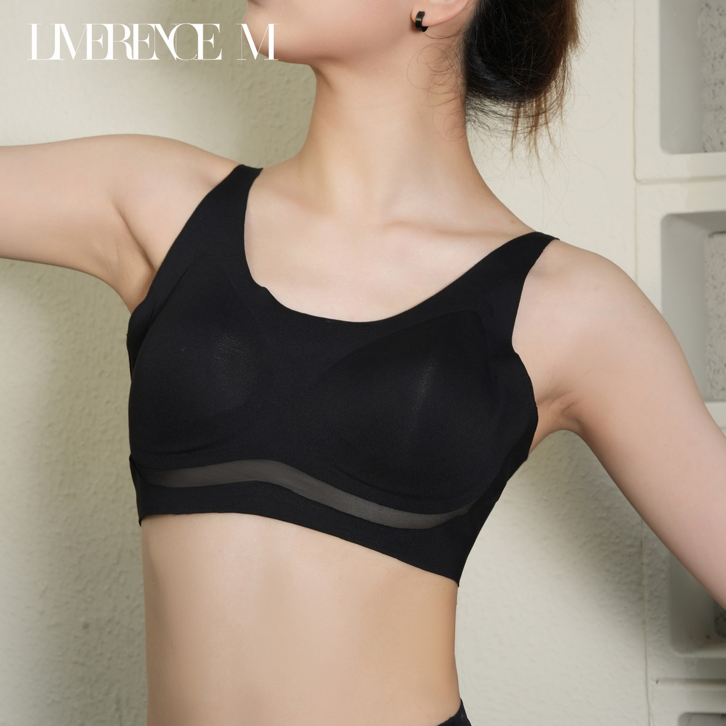 涞觅夏季透气内衣女裸感贴身无尺码文胸舒适聚拢无钢圈收副乳奶罩